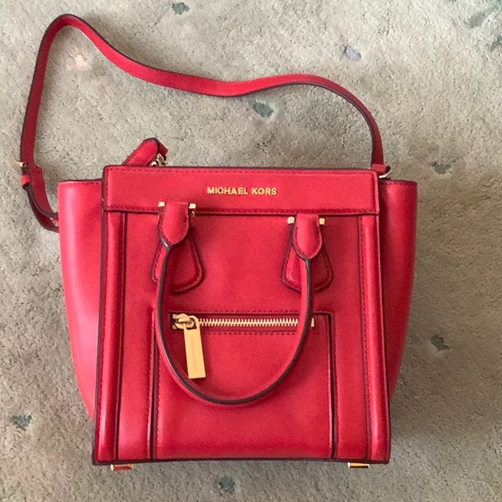 MICHAEL Michael Kors Red Leather Purse